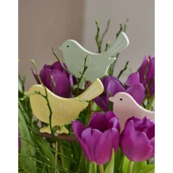 Sale Vogel-Stecker aus Holz Frühling