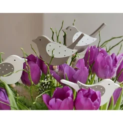 Sale Vogel-Stecker aus Holz Frühling