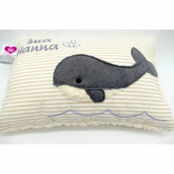 Best Wal Fisch Namenskissen Taufkissen Kuschelkissen Kindergartenkissen Geburtsgeschenk Gastgeschenke