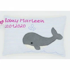 Best Wal Fisch Namenskissen Taufkissen Kuschelkissen Kindergartenkissen Geburtsgeschenk Gastgeschenke