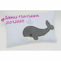 Best Wal Fisch Namenskissen Taufkissen Kuschelkissen Kindergartenkissen Geburtsgeschenk Gastgeschenke
