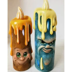 Waldschratkerze aus Keramik 4 Deko Halloween