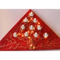 Weihnachtsdeko|Susanne Hiebl...die etwas andere Art! Wanddeko ENGELS-BÄUMCHEN künstlerischer, abstrakter Weihnachtsbaum auf einem Keilrahmen Künstlerbaum m. LED-Beleuchtung