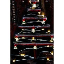 Wanddeko INDUSTRIAL-CHRISTMAS abstrakter Weihnachtsbaum auf einem Keilrahmen Künstlerbaum mit LED-Beleuchtung Weihnachtsdeko