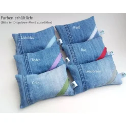 Clearance Waschbares Dinkelspelz-Mauskissen aus Denim und Reißverschluss, Jeans Mauskissen mit Dinkelspreu Geschenke
