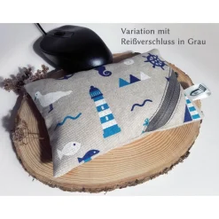 Sale Waschbares Dinkelspelz-Mauskissen mit maritimen Motiven und Reißverschluss, Mauskissen mit Dinkelspreu Geschenke