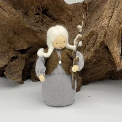 Frühling|SewingSusi Weidenkätzchen, hellgraues Kleid - Jahreszeitentisch  - Winter - Blumenkinder - Frühling