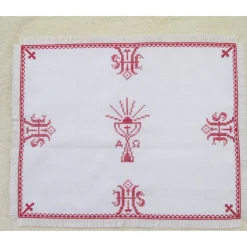 Ostertischdeko|Skatstädterin Weihkorbdecke, Osterdecke religiöses Motiv, Kreuzstich Handarbeit, Osterdeko
