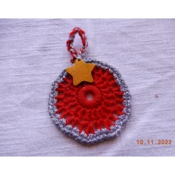 Weihnachten - Handgehäkelte Geschenk-Anhänger - Set,3 Stück, Geschenkeanhänger