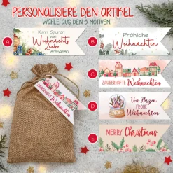 Discount Weihnachten to go - Nikolaussäckchen gefüllt mit Kleinigkeiten - Weihnachtsgeschenk, Mitbringsel, Wichtelgeschenk, Nikol Weihnachtsgeschenke