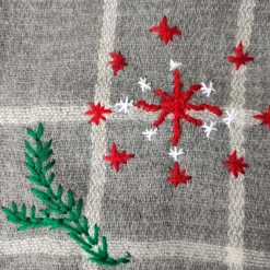Best Weihnachten Woll-Kissenhüllen bestickt, 40x40 Weihnachtsdeko