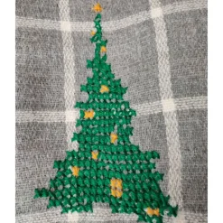 Best Weihnachten Woll-Kissenhüllen bestickt, 40x40 Weihnachtsdeko