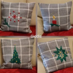 Best Weihnachten Woll-Kissenhüllen bestickt, 40x40 Weihnachtsdeko