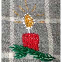 Best Weihnachten Woll-Kissenhüllen bestickt, 40x40 Weihnachtsdeko