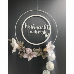 Weihnachtsdeko|WoodenManufactureGbR Weihnachtlicher Dekoring, Türkranz Weihnachten, verschiedene Größen und Farben (ohne Trockenblumen, Dekoration)