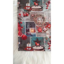 Weihnachtsdeko|Ruth's kleine Nähstube weihnachtlicher Tischläufer mit Herzen, Laternen, Kerzen, ...