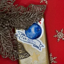 Sticker & Aufkleber|Sabrina Wohlfeil Artist Weihnachts Geschenketikett Vinyl | beschriftbarer Galaxy Weihnachtskugel Sticker | Geschenkaufkleber