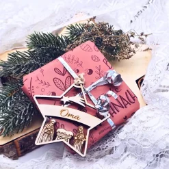 Discount Weihnachtsanhänger Holz | Holzstern mit Namen | personalisierte Weihnachtsdeko | Namensanhänger Weihnachten | Geschenkan Baumschmuck Personalisierbar