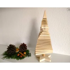 Weihnachtsdeko|Hübsches Aus Holz Weihnachtsbaum aus Holz, gefächert