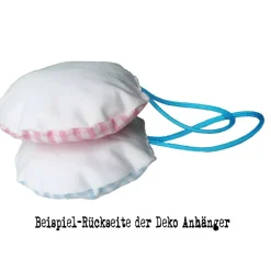 Sale Weihnachtsbaumschmuck, Nadelkissen, Blume, handgenäht und handbedruckt Baumschmuck