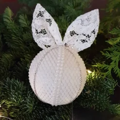 Outlet Weihnachtsbaumschmuck Tannenbaumschmuck Christmas Schmuck Handgemacht Handmade Weihnachtsgeschenk blau Strass Satin Baumschmuck