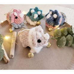 Outlet Weihnachtsbaumschmuck Triceratops Häkeltier Christbaumschmuck Hängeornament Baumschmuck