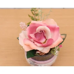 Weihnachtsdeko Gesteck TrockenblumenTischdeko Weihnachten Aufsteller Tischdeko rosa Weihnachtsdeko