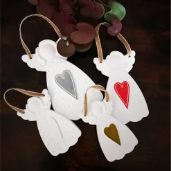 Sale Weihnachtsengel & Schutzengel aus Keramik – Geschenkidee mit Herz Baumschmuck