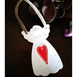 Sale Weihnachtsengel & Schutzengel aus Keramik – Geschenkidee mit Herz Baumschmuck