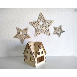 Clearance Weihnachtshaus aus Holz (Bastelset) Weihnachtsdeko