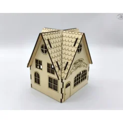 Clearance Weihnachtshaus aus Holz (Bastelset) Weihnachtsdeko