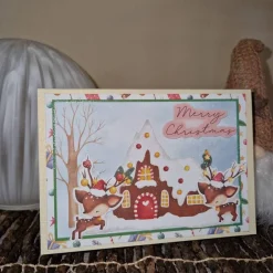 Weihnachtskarten|Teufelinchens_Ideen_Shop Weihnachtskarte / kleine Rentiere / Weihnachtshaus / festliche Grusskarte / kreative Weihnachtsgeschenke / Rentier