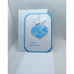 New Weihnachtskarte,  DIN A6 , Weihnachtskugel, blau Weihnachtskarten
