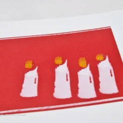 Discount Weihnachtskarte Kerzen rot Weihnachtskarten