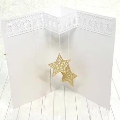 Hot Weihnachtskarte mit Dekoanhänger Sternenregen – nachhaltige Grußkarte & Deko in Einem Weihnachtskarten