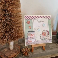 Weihnachtskarten|Teufelinchens_Ideen_Shop Weihnachtskarte mit Weihnachtsmann - Sterne - Süßigkeitenglas