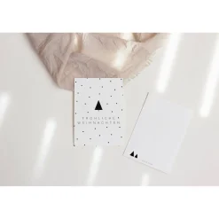 Weihnachtskarten|TildaandTheo Weihnachtskarte schwarz weiß A6 - weihnachtliche Grußkarte - Tannenbaum Weihnachtskarte Punkte - Postkarte minimalistisc
