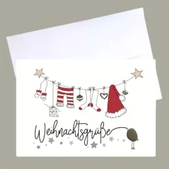 Weihnachtskarten|Stoneart2015 Weihnachtskarte „Weihnachtsgrüße“ – edle Karte mit Mini-Steinmotiv und Umschlag