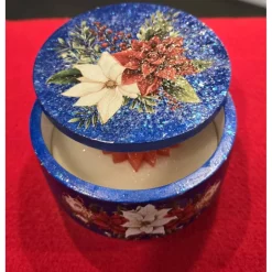 Weihnachtskerze - Duftkerze in Schale - Weihnachtsstern - Winterduft - Handverziert Kerzen & Beleuchtung