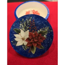 Weihnachtskerze - Duftkerze in Schale - Weihnachtsstern - Winterduft - Handverziert Kerzen & Beleuchtung