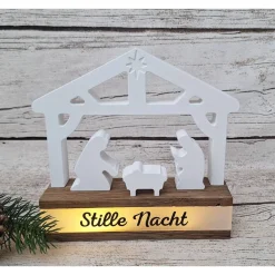 Discount Weihnachtskrippe ~ Krippe zum dekorieren ~ Deko Weihnachten ~ Weihnachtsdeko zum beleuchten Krippen