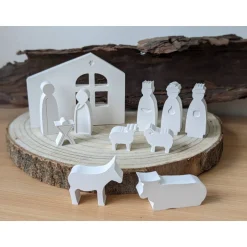 Clearance Weihnachtskrippe Raysin, 11-teilig, Weihnachten Deko Krippen