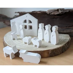Clearance Weihnachtskrippe Raysin, 11-teilig, Weihnachten Deko Krippen
