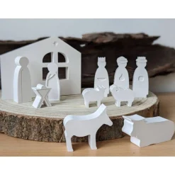 Clearance Weihnachtskrippe Raysin, 11-teilig, Weihnachten Deko Krippen