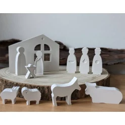 Clearance Weihnachtskrippe Raysin, 11-teilig, Weihnachten Deko Krippen