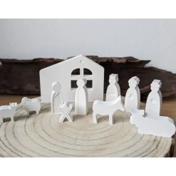 Clearance Weihnachtskrippe Raysin, 11-teilig, Weihnachten Deko Krippen