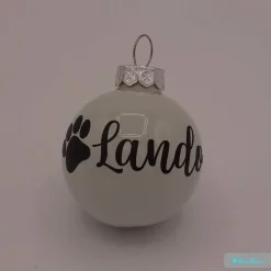 Clearance Weihnachtskugel aus Glas mit Namen beschriftet Baumschmuck Personalisierbar