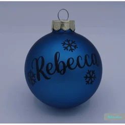 Baumschmuck Personalisierbar|leniluc Weihnachtskugel aus Glas mit Namen beschriftet