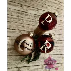 Baumschmuck Personalisierbar|Verenas Farbklecks Weihnachtskugel mit Wunschname