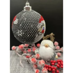 Sale Weihnachtskugeln / Weihnachtsbaumschmuck/ Christbaumschmuck gehäkelt mit Baumwollgarn und kleinen Glasperlen Baumschmuck
